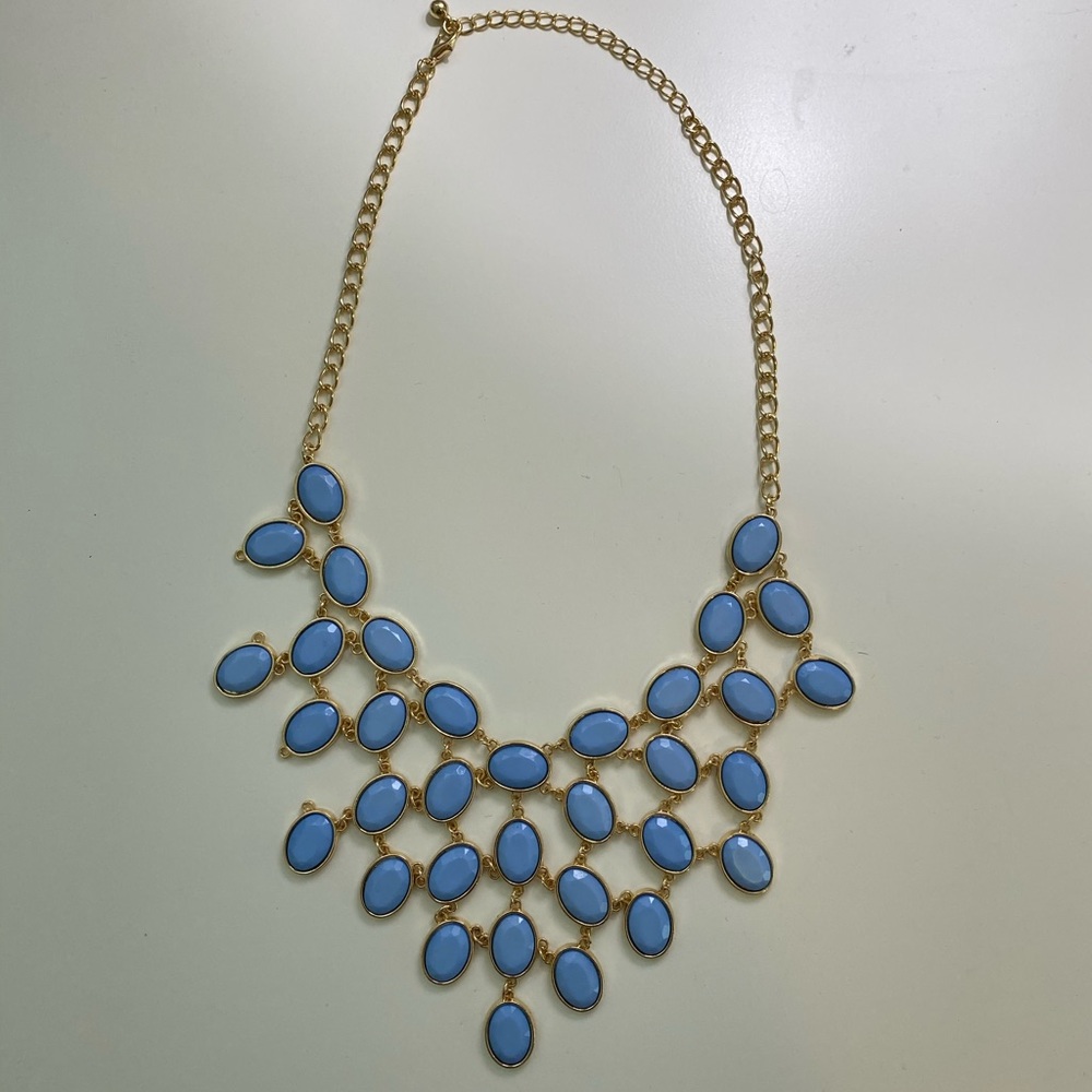 Blue and gold necklace